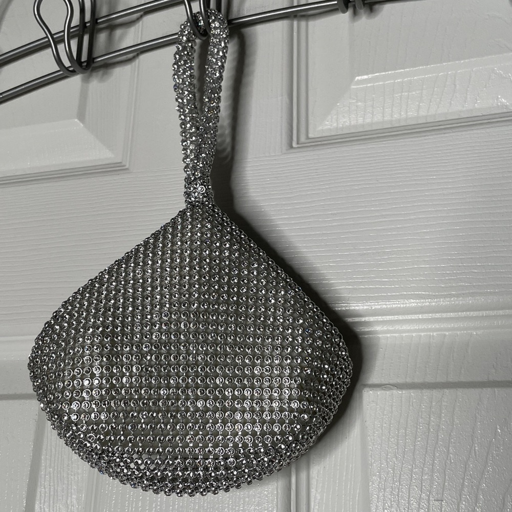 Silver Rhinestone Mini Handbag - Picture 3 of 5